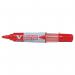 A picture of Pilot Whiteboard Pens would show a pack of 10 V-Board Master Whiteboard Markers in red with a bullet tip of 2.3mm. The brand name Pilot Begreen would be visible on the pens. The pens would be neatly arranged on a whiteboard or in a packaging.
