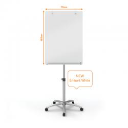 Cheap Stationery Supply of Nobo Glass Mobile Flipchart Easel Magnetic 700x1000mm Silver 1903949 71989AC Office Statationery