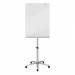 The ACCO Brands Flipchart Easel & Pads Nobo Glass Mobile Flipchart Easel Magnetic features a sleek silver frame and a spacious 700x1000mm glass surface for easy writing and erasing. The easel is uniquely designed to be mobile, making it perfect for presentations and meetings on the go. Its magnetic surface allows for secure attachment of notes and documents for added convenience. With its modern and professional appearance, this flipchart easel is a great addition to any workspace.