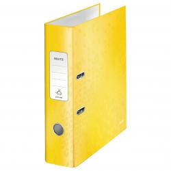 Cheap Stationery Supply of Leitz 180 WOW Lever Arch File Laminated Paper on Board A4 80mm Spine Width Yellow (Pack 10) 10050016 72031AC Office Statationery