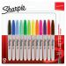 This photo shows a pack of 12 Sharpie permanent markers from Newell Brands. The markers have a fine 0.9mm tip and come in assorted colors. The photo showcases the vibrant colors and sleek design of the markers, making them perfect for any writing or drawing project.