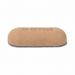 The picture shows a modern whiteboard eraser with a bi-silque drywipe design. It is made from cork material and has a magnetic feature for easy storage. The simple and sleek design makes it a practical and functional addition to any classroom or office setting.