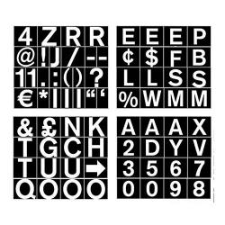 Cheap Stationery Supply of Bi-Office Magnetic Letters Numbers and Symbols 23mm White on Black CAR0702 73123BS Office Statationery