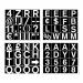 Bi-Office Magnetic Letters Numbers and Symbols 23mm White on Black CAR0702 73123BS