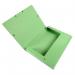 The photograph shows a set of eight Exacompta Iderama box files. Each file is made of durable pressboard and has a 40mm spine width. The files come in assorted colors and feature an elastic closure for secure storage.