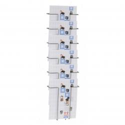 Cheap Stationery Supply of Twinco Wall Literature Holder 6 Compartments A4 Silver 74918PL Office Statationery