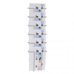 Cheap Stationery Supply of Twinco Wall Literature Holder 6 Compartments A4 Silver 74918PL Office Statationery