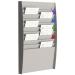This photo features a sleek and efficient Paperflow Wall Display Unit in grey. Its 20 compartments are perfect for organizing and securely storing A4 documents, making it an ideal addition to any office space. The fast paper document control panel ensures quick access to important literature.