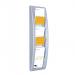 The photograph captures a sleek and modern wall display unit, marked by its silver color and designed to hold DL-sized literature. Its quick fit feature allows for easy set-up and a clean, clutter-free display. Perfect for organizing and showcasing important documents or advertising materials.