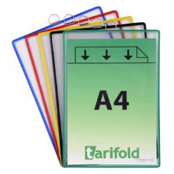 Cheap Stationery Supply of Tarifold Hanging Display Pocket A4 Assorted Colours (Pack 5) 75394PL Office Statationery