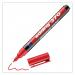 This picture shows a pack of 10 red Edding 370 Permanent Markers. They have a bullet tip with a 1mm line and are designed for long-lasting use. The markers have a sleek, professional look and are perfect for all of your writing and drawing needs.