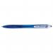 The image features 10 Pilot Gel Rollerball Pens from the Begreen Rexgrip line. They are retractable ballpoint pens in blue with a 1.0mm tip and 0.31mm line width. The pens are made from recycled materials.