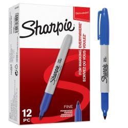 Cheap Stationery Supply of Sharpie Permanent Marker Fine Tip 0.9mm Line Blue (Pack 12) 76227NR Office Statationery