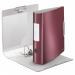 The image shows five ACCO Brands Lever Arch Files in a deep garnet red color. Each file has a 80mm spine width and is made of durable polypropylene material. The active style lever arch allows for easy opening and closing, while keeping documents securely in place. The A4 size is perfect for organizing standard paper documents. These files have a sleek and professional look, making them ideal for any office or home setting.
