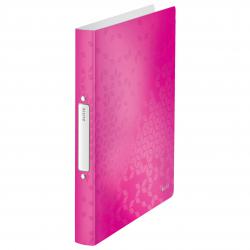 Cheap Stationery Supply of Leitz WOW Ring Binder Polypropylene 2 O-Ring A4 25mm Rings Pink Metallic (Pack 10) 42570023 77736AC Office Statationery