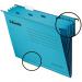 Esselte Pendaflex Foolscap Reinforced Suspension File Card V Base Blue (Pack 10) 93135 78730AC