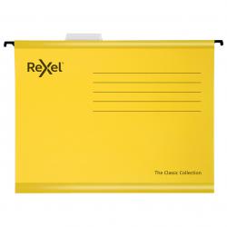 Cheap Stationery Supply of Rexel Classic A4 Suspension File Card 15mm V Base Yellow (Pack 25) 2115588 78765AC Office Statationery