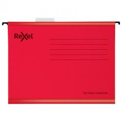 Cheap Stationery Supply of Rexel Classic A4 Suspension File Card 15mm V Base Red (Pack 25) 2115589 78772AC Office Statationery
