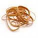 A photo of ValueX Rubber Bands shows a pack of elastic bands, with a weight of 454g, in a natural color. The size is No 19, measuring 1.5x89mm, with the product code RB19454Nat 80095LM.