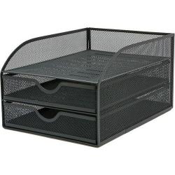 Cheap Stationery Supply of Graphite Mesh Triple Letter Tray Office Statationery