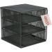 Wire Mesh 3 Drawer Chest  Graphite