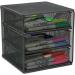 Wire Mesh 3 Drawer Chest  Graphite