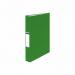This picture shows a pack of 10 ValueX Ring Binders in green color, with 2 O-Ring A4 paper on board and 19mm rings. The binders have a sturdy construction and are designed to hold important papers securely. These binders are perfect for organizing and storing documents.