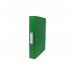 This picture shows a set of green Polypropylene 2 O-Ring A4 ValueX Ring Binders. The binders have 19mm rings and feature a sleek design, perfect for organizing documents and keeping them secure. The binders have a professional look with the ValueX logo on the front.