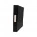 The image shows solid black ValueX ring binders made of polypropylene material. The binders have 2 O-shaped rings and are designed to hold A4 sized paper. The rings have a diameter of 19mm.