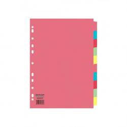Cheap Stationery Supply of ValueX Divider 10 Part A4 155gsm Card Assorted Colours 85023PG Office Statationery