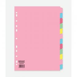 Cheap Stationery Supply of ValueX Divider 12 Part A4 155gsm Card Assorted Colours 85030PG Office Statationery