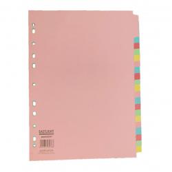 Cheap Stationery Supply of ValueX Divider 20 Part A4 155gsm Card Assorted Colours 85037PG Office Statationery