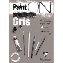 Cheap Stationery Supply of Clairefontaine PaintOn Pad A5 250gsm 30 Sheets Grey Paper 975808C 86248EX Office Statationery