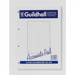 Cheap Stationery Supply of Guildhall A4 Ruled Account Pad with 6 Cash Columns and 60 Pages White GP6Z 86528EX Office Statationery