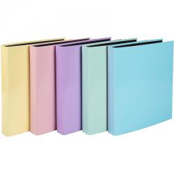 Cheap Stationery Supply of Aquarel Ringbinder Plastic Coated 2 Ring 25mm Assorted Pastels (Pack 10) 54560E 86563EX Office Statationery