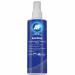 A photo of AF International Whiteboard Cleaning AF Isoclene Cleaning Pump Spray shows a 250ml bottle with a blue and white label, featuring the product name and brand logo. The bottle has a pump spray nozzle and is surrounded by a white background. It appears to be a professional cleaning solution for whiteboards.