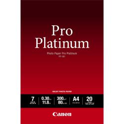 Cheap Stationery Supply of Canon PT-101 Pro Platinum A4 Photo Paper 20 Sheets - 2768B016 CAPT101A4 Office Statationery