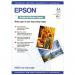 The image shows a stack of Epson A4 archival matte paper, specifically designed for printing high-quality photos. Each sheet has a smooth, matte finish and is perfect for preserving memories for years to come.