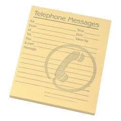 Cheap Stationery Supply of Challenge Telephone Message Pad 80 Sheets 127x102mm Yellow Paper Pack of 10 F71971 Office Statationery