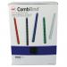 This picture shows a package of GBC Binding Combs. The combs are black and come in a pack of 100. They are designed for use with A4 paper and have a size of 22mm.