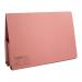 A vibrant photograph of a pack of 25 pink, foolscap-size double pocket wallets, branded Guildhall Legal Exacompta. Each wallet has a sleek design and is made with high-quality materials to ensure durability.