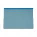 This picture features a pack of 25 blue Exacompta Guildhall reinforced legal double pocket wallets. The wallets are neatly stacked and feature a durable design, perfect for organizing and storing important legal documents.