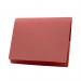 This image shows a stack of 50 red-colored Exacompta Guildhall brief size pocket wallets from Guildhall Legal. Each wallet measures 14x10 inches and features a sleek design. The wallets are neatly organized and ready to be used for organizing important documents.