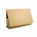 The picture shows a stack of 25 Guildhall Legal Exacompta Guildhall Probate Document Wallets in a bright yellow color. With a weight of 315gsm, these wallets are sturdy and ideal for organizing important legal documents. They feature a sleek design and a professional look, making them perfect for any legal setting. The wallets have a secure closure to keep papers in place and are a must-have for any law office or legal professional.