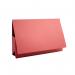 This photograph captures a vibrant red Guildhall Legal Exacompta Guildhall Probate Document Wallet, made with durable 315gsm material. The pack includes 25 wallets, perfect for storing important documents.