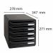 Exacompta Big Box Plus 5 Drawer Set Black 309714D GH42171