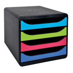 Cheap Stationery Supply of Exacompta Big Box Carbon Neutral 4 Drawer Black/Multicoloured 3101928D GH42450 Office Statationery