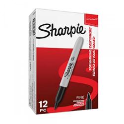 Cheap Stationery Supply of Sharpie S0810930 Fine Black Permanent Pens Box of 12 Office Statationery