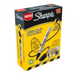 Cheap Stationery Supply of Sharpie S0945770 Metal Barrel Small Chisel Black Box Of 12 Office Statationery