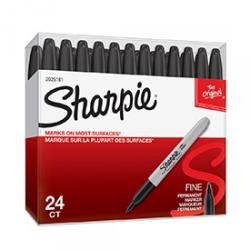 Cheap Stationery Supply of Sharpie 2025161 Fine Black Permanent Pens Box of 24 Office Statationery